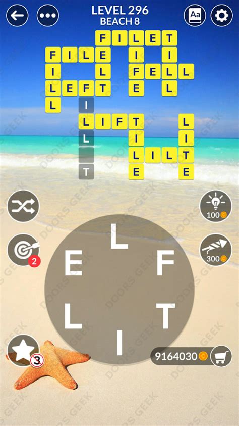 Wordscapes Level 296 Answers.